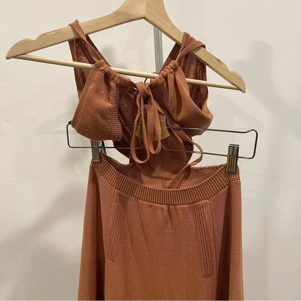 NWT ba&sh Alula knit Cutout Maxi Dress - Picture 7 of 11